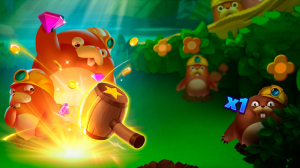 Jogadores aproveitando a diversão do jogo online Mole Crash, com gráficos coloridos e animações envolventes.